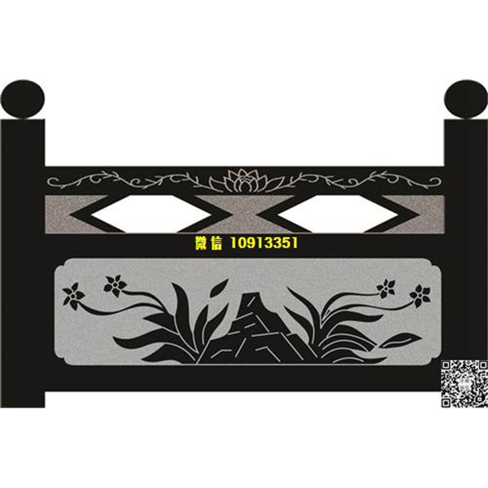 精雕图140兰花栏板精雕图线雕图线条图单线铣底图_电脑雕刻plt文泰矢量图精雕图浮雕图